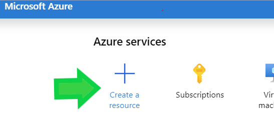 Click 'Create a resource'