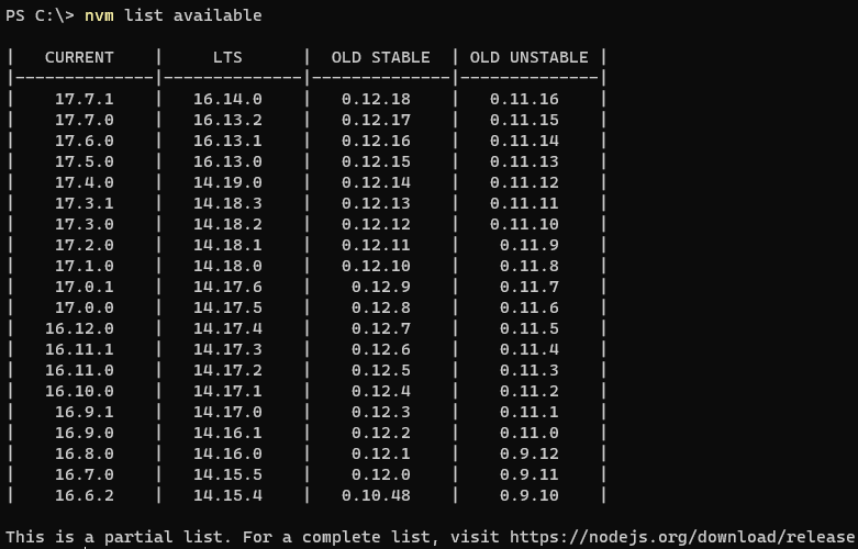 node nvm